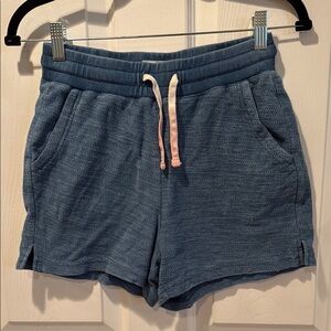 MARINE LAYER Terry Cotton Dip Dyed Blue Shorts